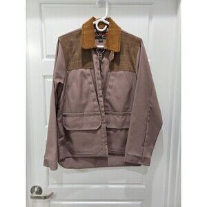 VINTAGE 10X MFG CO SPORT CLOTHING HUNTING JACKET TAN CANVAS UNISEX SMALL HUNTER